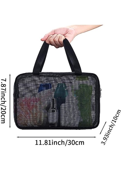 -Kapasiteli Banyo Çantası Taşınabilir Taşınabilir Saklama Çantası Örgü Drenaj Banyo Çantası (Yurt Dışından) fırsatları