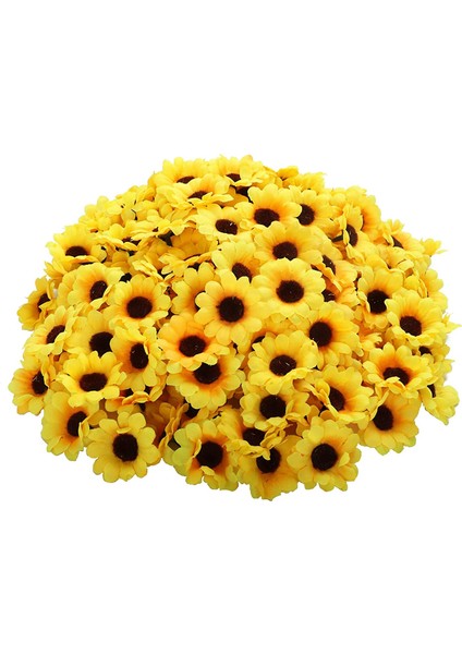 50 Adet Yapay Ayçiçeği Kafaları Kumaş Ayçiçeği Kafaları Düğün Dekorasyon Için Gelin Buketi Dıy El Sanatları (Yurt Dışından)