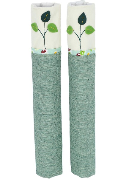 1 Çift Pamuk Kapı Kolu Buzdolabı Kapı Tokmağı Kapakları Pratik Çift Kapılı Buzdolabı Eldiven Koruyucu Ev (Yurt Dışından) modelleri