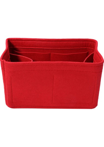 Çanta Keçe Ekleme Çantası Makyaj Organizatör Iç Çanta Taşınabilir Kozmetik Çantaları Depolama Kırmızı Depolama M (Yurt Dışından)
