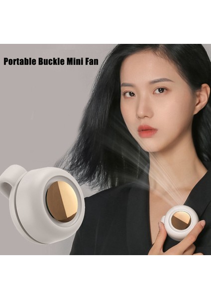 USB Şarj Edilebilir Taşınabilir Mini Fan Eller Serbest Boyun Fan Hava Soğutucu Toka Cep Klip Fan Ev Dış Mekan Için (Yurt Dışından)