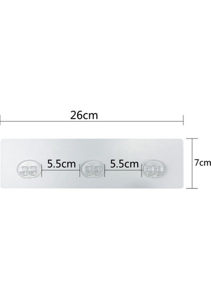 20 Adet Duş Yapıştırıcısı Değiştirme, Sondaj Yok Güçlü Çubuk Şeffaf Dikdörtgen Duş Rafı Yapıştırıcısı (Yurt Dışından)