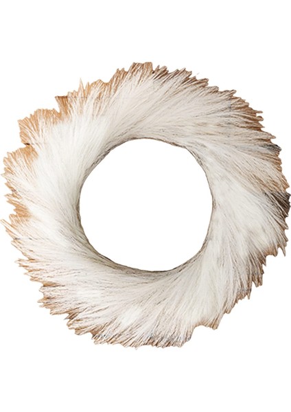 Noel Dekoru Için Sahte Pampas Çim Çelengi - 11 Inç Iç Halkalı 24 Inç Sonbahar Çelengi, Çiftlik Evi Çelengi (Beyaz) (Yurt Dışından)