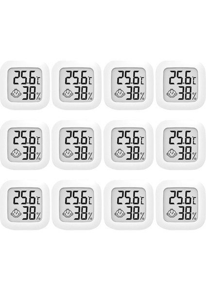 12 Adet Mini LCD Dijital Termometre Higrometre Kapalı Oda Sıcaklık Nem Ölçer Sensör Ölçer (Yurt Dışından)