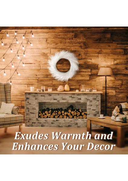 Noel Dekoru Için Sahte Pampas Çim Çelengi - 11 Inç Iç Halkalı 24 Inç Sonbahar Çelengi, Çiftlik Evi Çelengi (Beyaz) (Yurt Dışından) fırsatları