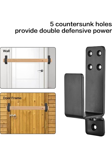 Kapı Barikat Braketleri, Ev Güvenliği Için 2 Paket Açılan Açık Bar Tutucu, 2x4 Bar Braketleri Yetkisiz Girişi Önler (Yurt Dışından) fiyatları