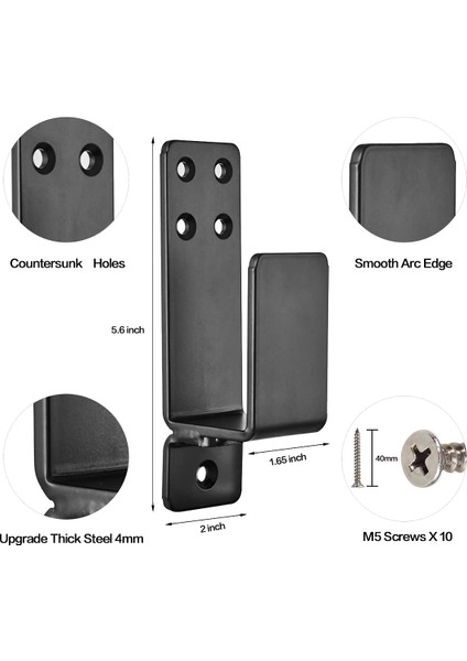 Kapı Barikat Braketleri, Ev Güvenliği Için 2 Paket Açılan Açık Bar Tutucu, 2x4 Bar Braketleri Yetkisiz Girişi Önler (Yurt Dışından) modelleri