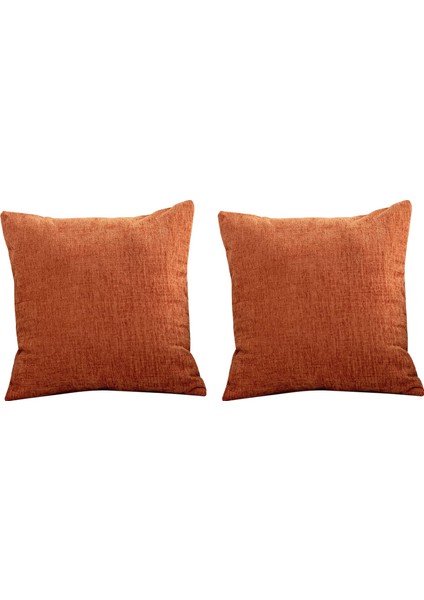 Yanmış Turuncu Yastık Kapakları 18X18 Inç 2 Set Modern Çiftlik Evi Rustik Dekoratif Kırlent Örtüsü Kare Yastık Kılıfı (Yurt Dışından)