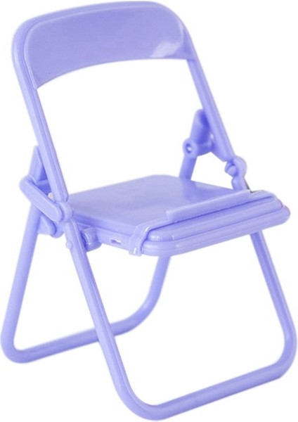 Steve Sevimli Küçük Sandalye Cep Telefonu Tutucu Masası Katlanabilir Telefon Standı Cep Telefonu Standı Tutucu Masası Mor (Yurt Dışından)