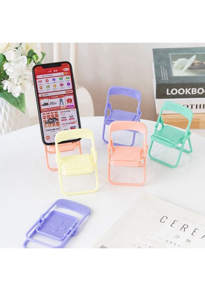 Steve Sevimli Küçük Sandalye Cep Telefonu Tutucu Masası Katlanabilir Telefon Standı Cep Telefonu Standı Tutucu Masası Mor (Yurt Dışından) modelleri