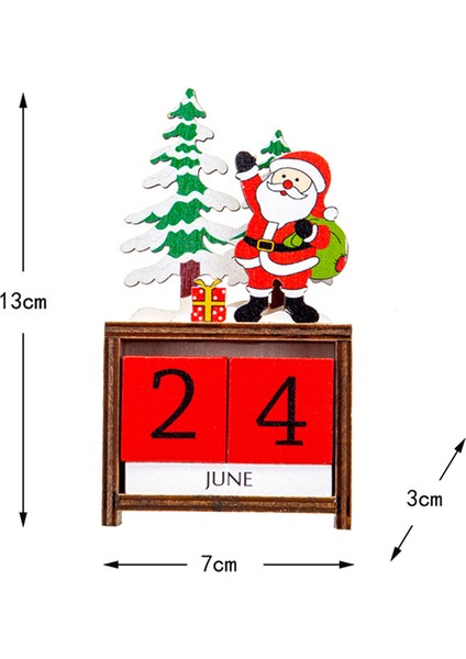 Geri Sayım Takvimi Için Ahşap Boyalı Noel Baba Takvimi Noel Süsleri (Yurt Dışından) fiyatları