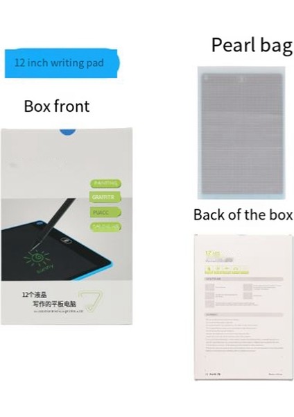 Okul Sezonu 12 Inç Ince El Yazısı Tablet Elektronik El Silinebilir Boyama Grafiti LCD Çizim Tableti, Beyaz (Yurt Dışından) fiyatları
