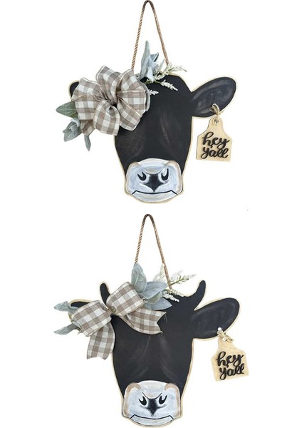Inek Kafası Işareti Hoş Geldiniz Ön Kapı Askı El Sanatları Çiftlik Evi Bahar Sundurma Dekor Süsler Hediyeler (Yurt Dışından)