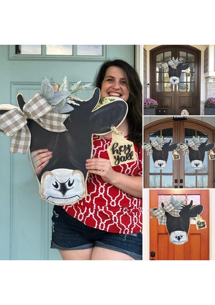 Inek Kafası Işareti Hoş Geldiniz Ön Kapı Askı El Sanatları Çiftlik Evi Bahar Sundurma Dekor Süsler Hediyeler (Yurt Dışından) fiyatları