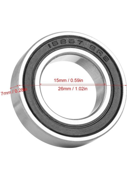 10 Adet 15267- Kauçuk Mühürlü Sabit Bilyalı Rulman 15X26X7MM Mühürlü Bilyalı Halka Bisiklet Alt Poyra Rulman (Yurt Dışından)