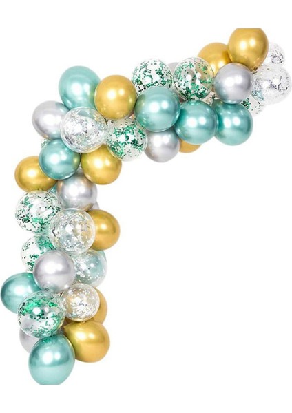 50 Adet Gümüş Balon Düğün Doğum Günü Bebek Duş Parti Dekorasyon Malzemeleri (Yurt Dışından)