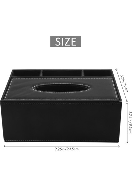 Pu Doku Kutusu Uzaktan Kumanda Tutucu Çok Fonksiyonlu Masaüstü Organizatör Kalem Makas Kabı (Siyah) (Yurt Dışından) fırsatları