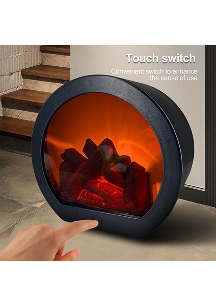 Alevsiz LED Şömine Fener Simülasyonu LED Masa Şömine Gerçekçi Alev Simülasyonu ile LED Fener Dekoratif (Yurt Dışından) fırsatları