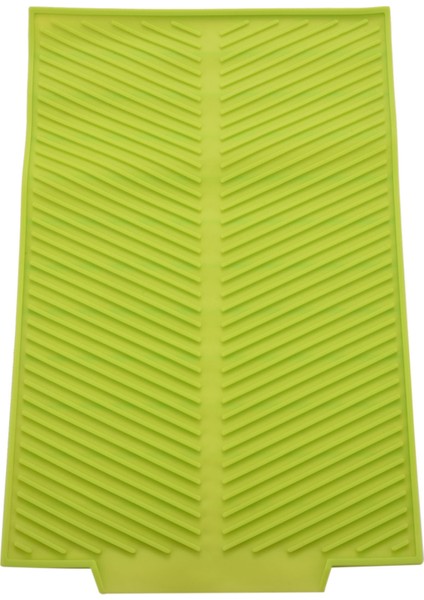 Silikon Bulaşık Kurutma Mat Kanal Katlanır Drenaj Mat, Dikdörtgen Drenaj Mat Kurutma Bulaşıkları Pedi Isıya Dayanıklı Tepsisiz Yeşil (Yurt Dışından)