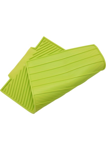 Silikon Bulaşık Kurutma Mat Kanal Katlanır Drenaj Mat, Dikdörtgen Drenaj Mat Kurutma Bulaşıkları Pedi Isıya Dayanıklı Tepsisiz Yeşil (Yurt Dışından) fırsatları