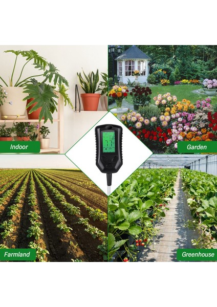 4-In-1 Toprak Ölçer Ph/nem/güneş Işığı/sıcaklık Nem Ölçer Asitlik Monitörü Bahçe Dikim Nem Sensörü Test Cihazı (Yurt Dışından)