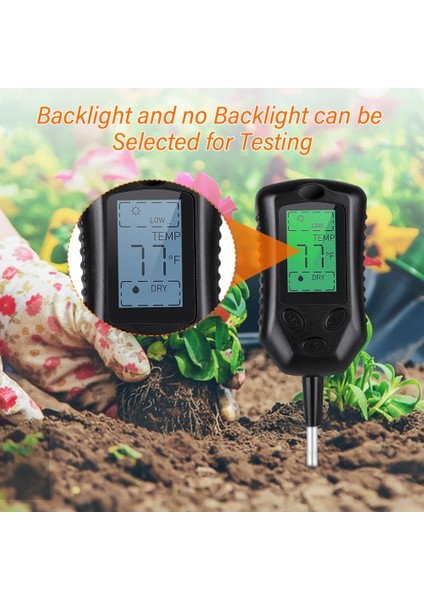 4-In-1 Toprak Ölçer Ph/nem/güneş Işığı/sıcaklık Nem Ölçer Asitlik Monitörü Bahçe Dikim Nem Sensörü Test Cihazı (Yurt Dışından) modelleri