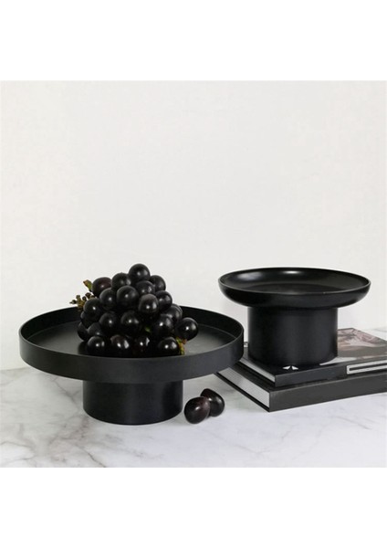 2 Adet Yuvarlak Siyah Beyaz Dekoratif Tepsi Saklama Kutusu Abs Tepsi Meyve Kozmetik Tepsisi Ev Basit Depolama Tepsisi (Yurt Dışından) fiyatları