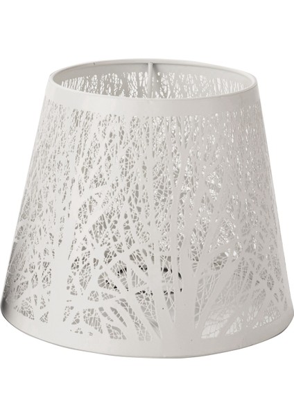 Ampul Üzerinde Küçük Abajur Klipsi, Masa Avize Duvar Lambası Beyaz Için Ağaç Desenli Varil Metal Abajur (Yurt Dışından) indirimleri