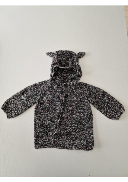 El Örgüsü 9-12 Ay Kapüşonlu Çocuk Hırkası