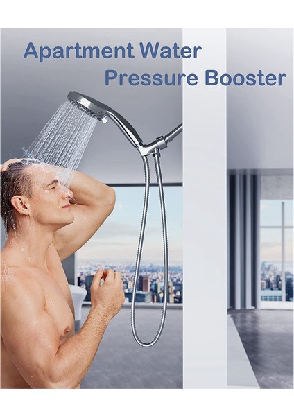 Filtreli El Duş Başlığı, 1,5m Uzun Hortumsuz Küvet ve Fayans Güç Yıkamalı Yüksek Basınçlı Duş Başlığı (Yurt Dışından) fırsatları