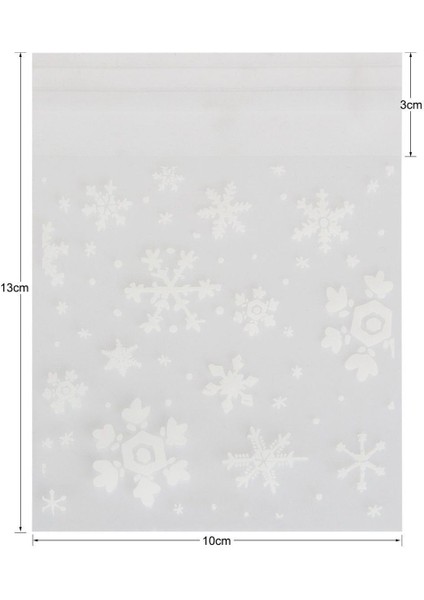 100 Adet Poşet Torbalar Noel Şekerleri Için Beyaz Kar Tanesi Paketleme Çantası (Yurt Dışından) fiyatları