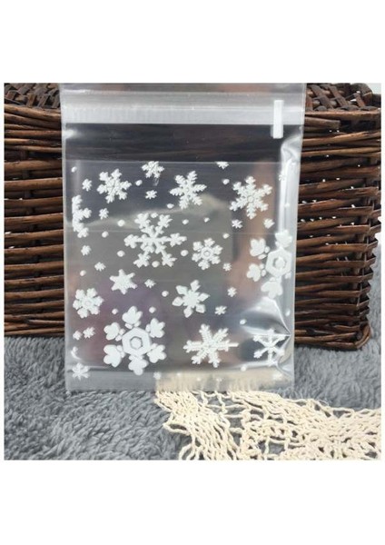 100 Adet Poşet Torbalar Noel Şekerleri Için Beyaz Kar Tanesi Paketleme Çantası (Yurt Dışından) modelleri