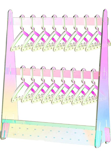 Elbise Askıları ile Küpe Rafı Tutucu Mini Küpe Kolye Askısı, Akrilik Raf Takı Standı Organizatör (Yurt Dışından)