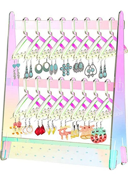 Elbise Askıları ile Küpe Rafı Tutucu Mini Küpe Kolye Askısı, Akrilik Raf Takı Standı Organizatör (Yurt Dışından) fiyatları