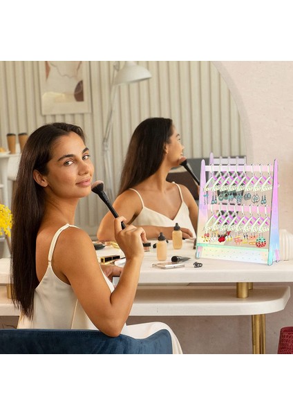 Elbise Askıları ile Küpe Rafı Tutucu Mini Küpe Kolye Askısı, Akrilik Raf Takı Standı Organizatör (Yurt Dışından) modelleri