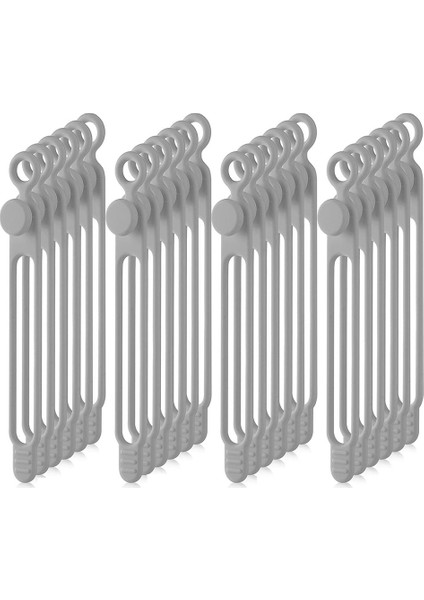 Kulaklık, Ses, Yeniden Kullanılabilir Sabitleme Kablosu Organize (Gri) Için 40 Adet Silikon Tel Düzenleyici (Yurt Dışından)