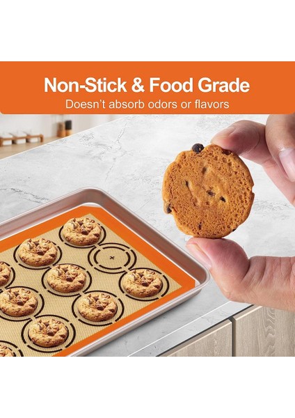 Silikon Pişirme Mat Levha Seti, Kolay Temizlenebilir ve Yapışmaz Gıda Sınıfı Yeniden Kullanılabilir Pişirme Paspasları, Fırın, Makaron, Pizza Için (Yurt Dışından) fiyatları