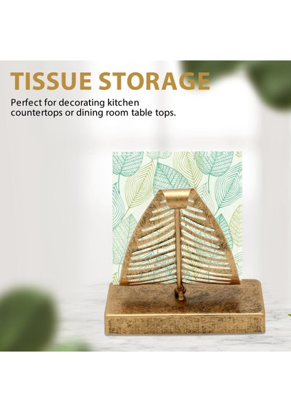 Yaprak Tasarımlı Bağımsız Modern Peçetelik, Masaüstü Kağıt Havlu Dispenseri, Peçete Saklama Saklama Kutusu (Yurt Dışından) fırsatları