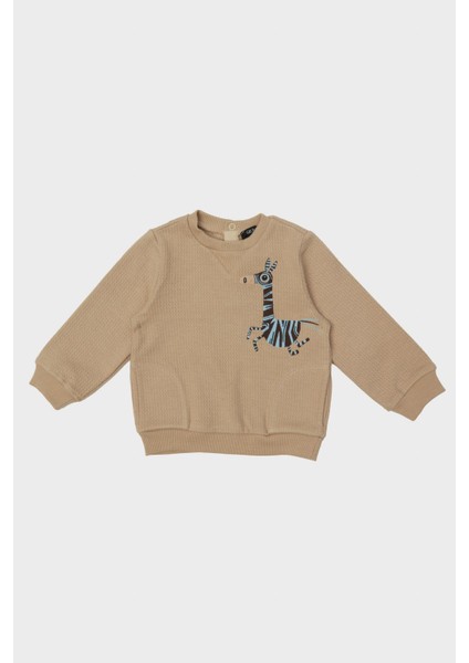 Erkek Bebek Kahve Sweatshirt 23PFWBG1414