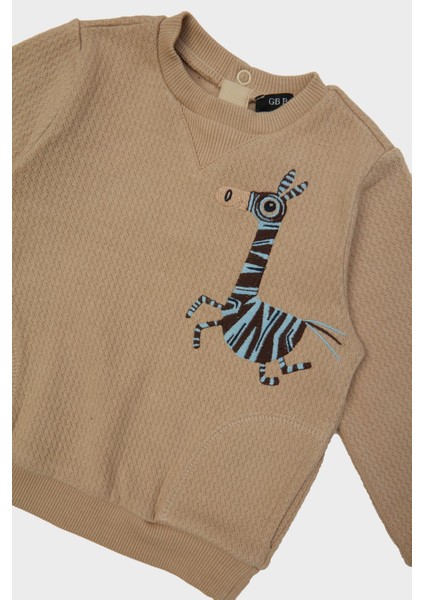 Erkek Bebek Kahve Sweatshirt 23PFWBG1414