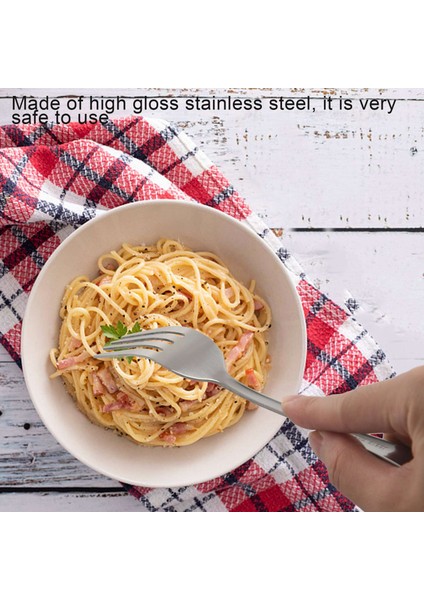 Yemek Çatalları, Ağır Hizmet Paslanmaz Çelik Yemek Çatalları 10'lu Set (Yurt Dışından) fırsatları