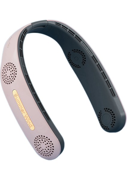 Taşınabilir Boyun Fanı, Güçlü Giyilebilir Fan Şarj Edilebilir Kişisel Fan, Kanatsız Soğutma Kolye Fanı (Pembe) (Yurt Dışından)