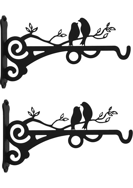 Metal Asılı Sepet Kancaları Katı Vidalar ile Dış Mekan Bitki Braketi Duvara Monte Kanca Bitkiler Fener 2 Adet (Yurt Dışından)