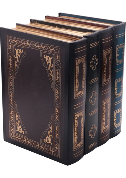 Yanlış Kitap Kutusu Vintage Depolama Sahne Kitap Takı Depolama Ambalaj Çalışma Kitabı Süsler Ahşap Antika Klasik Dekoratif (Yurt Dışından)