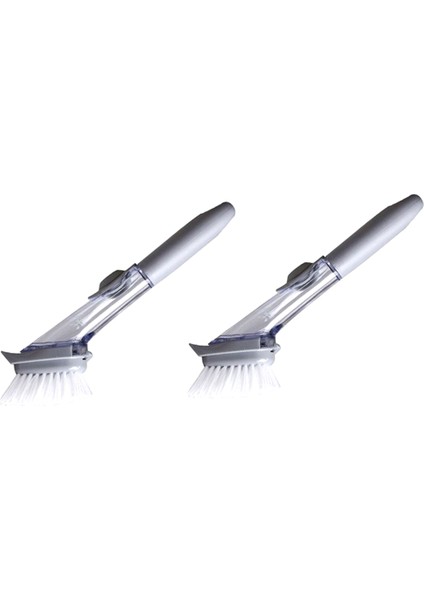 2 Adet Bulaşık Fırçası Bulaşık Scrubber Mutfak Bulaşık Ovma Fırçası Saplı Bulaşık Temizleme Fırçası Bulaşık Değnek Yemekler/tencereler Için - Gri (Yurt Dışından)