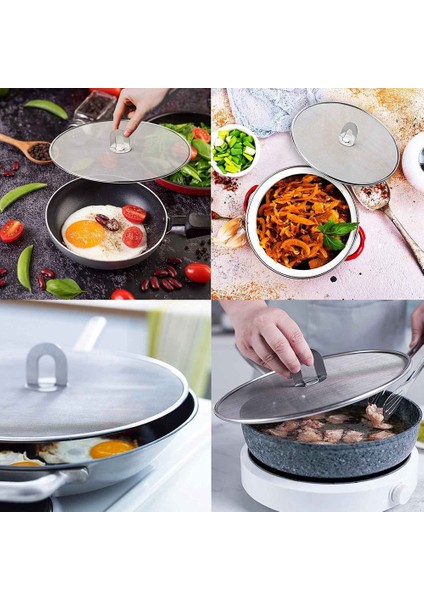 Pişirme Için 3pcs Sıçrama Eleği - Kızartma Tavası Için Paslanmaz Çelik Gres Sıçraması, Pişirme Yağı Karışıklığı Yok (Yurt Dışından) fırsatları