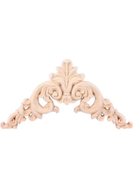 Boyasız Ahşap Meşe Oyma Köşe Onlay Aplike Mobilya Ev Dekor 12.5X12.5CM (Yurt Dışından)