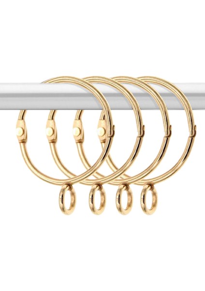 30 Adet Açılabilir Altın Perde Halkaları Kanca Pimleri Için Kuşgözü ile Açık ve Kapalı Metal Paslanmaz Perdelik (1,5 Inç) (Yurt Dışından)