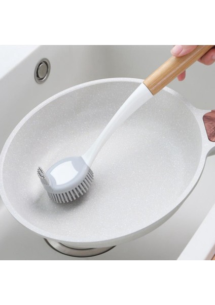 Bambu Saplı Bulaşık Fırçası Bulaşık Ovma Tava Fırçası, Bulaşık Yıkama ve Temizleme Çift Kafa Tava Fırçası ve Fincan Fırçası (Yurt Dışından) fırsatları