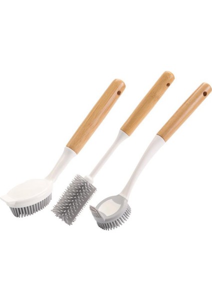 Bambu Saplı Bulaşık Fırçası Bulaşık Ovma Tava Fırçası, Bulaşık Yıkama ve Temizleme Çift Kafa Tava Fırçası ve Fincan Fırçası (Yurt Dışından) indirimleri